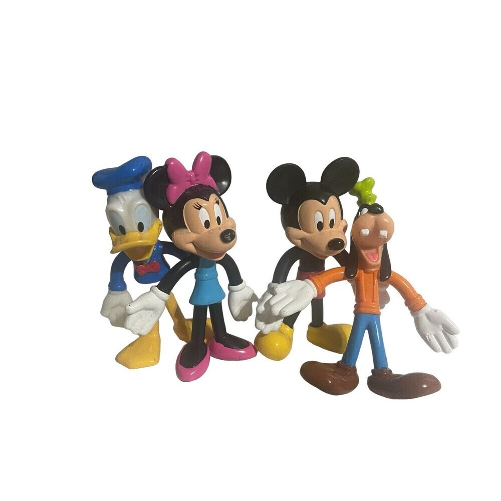 Walt Disney World Resort Mickey & Friends 4 Bendable Bendy Toy 4”Figures VTG